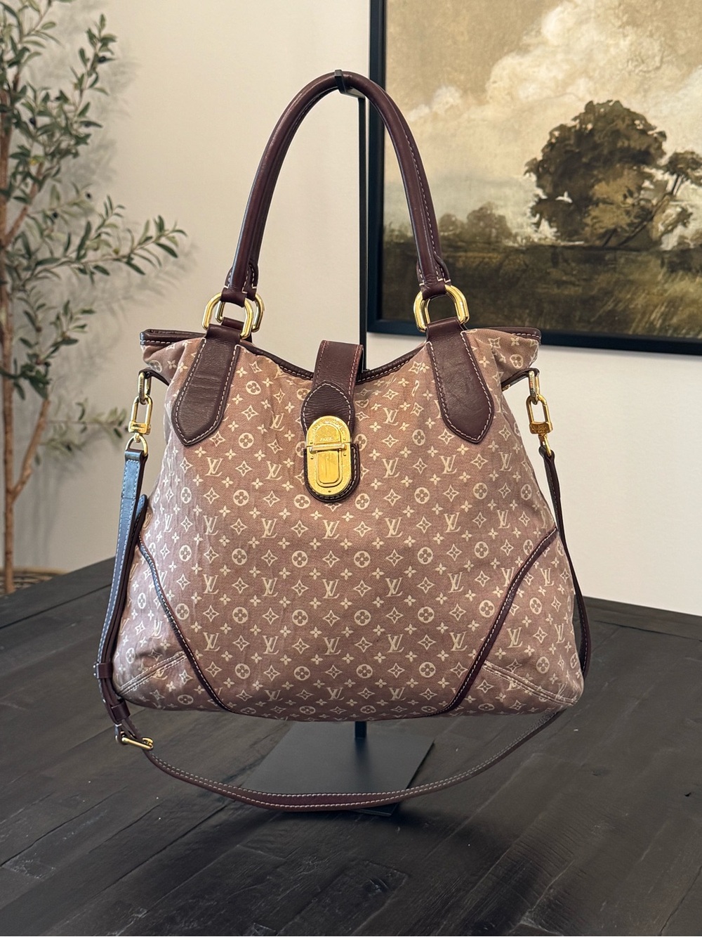 SALE!! Louis Vuitton Sepia Monogram Idylle Elegie Tote Bag